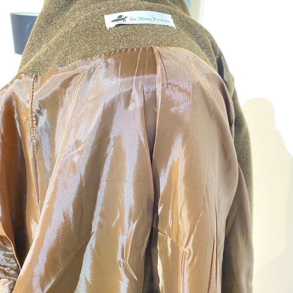 Winter Classical Belt Retro Loose Women’s Coat Casual Brown. Size L (40-42) - Picture 6 of 9